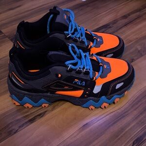 Fila Vibrant Orange and Blue Sneakers